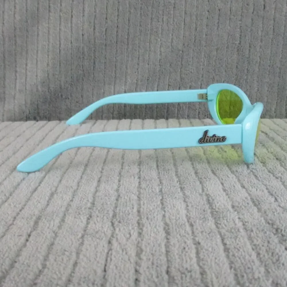 New Divine Eyewear Medusa Light Blue/Clear Yellow Sunglasses Women's NWT